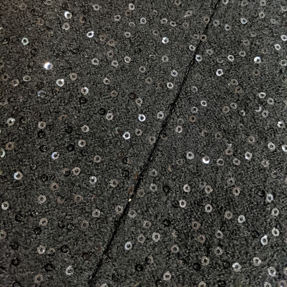 MICHAEL KORS Sexy Strapless Little Black Dress in Size 2 Wool Blend With Sequins - Picture 11 of 12